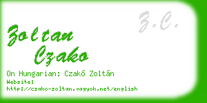 zoltan czako business card